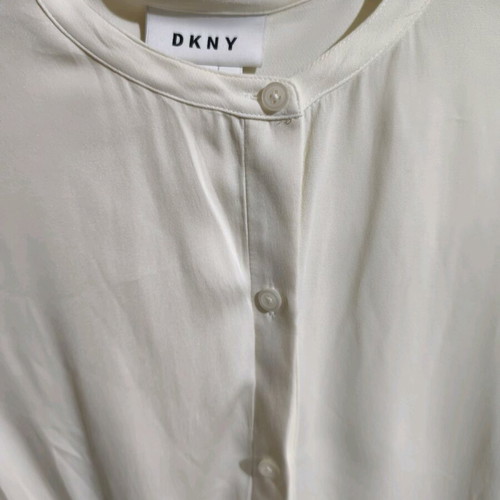DKNY Draped Women's Shirt White Like New Size M