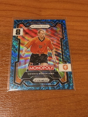 2026 Panini Prizm FIFA World Cup Dennis Bergkamp #74 Monopoly Blue Wave Prizm card new