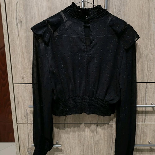 Transparent black top like new
