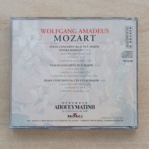 Wolfgang Amadeus Mozart CD like new, classical music collection No 3