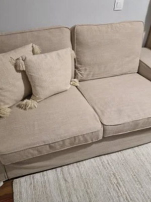 IKEA Kivik 2-Seat Sofa Cover Set like new, beige