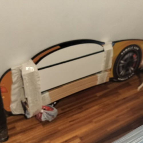 Children's bed for boy with mattress, almost unused