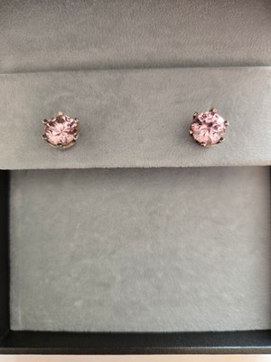 Silver pink 925 earrings like new