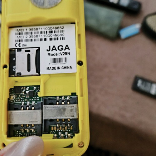 Jaga V28 N dual sim cell phone used, black
