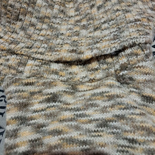 Sleeveless turtleneck sweater knitted like new, beige-brown small