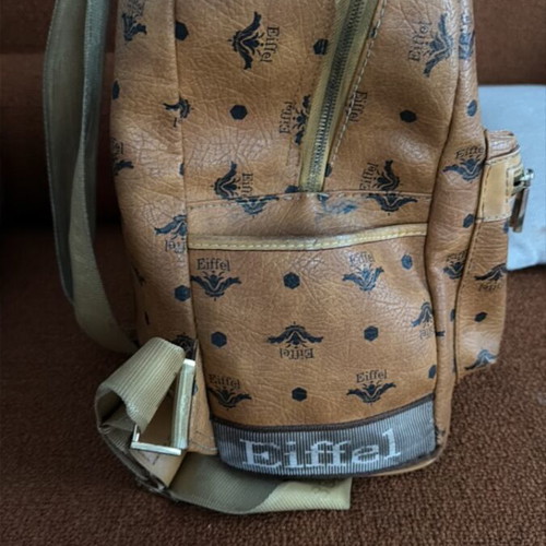 La Tour Eiffel women's backpack used, tan-brown