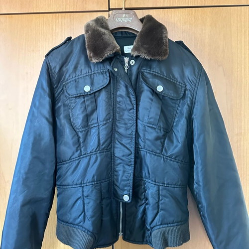 Vintage bomber Sisley size Medium black and brown like new
