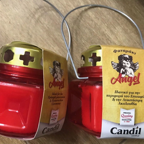 Angel Candil Easter Candle New, Sealed with Handle