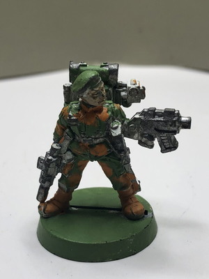 Beret Stormtrooper Commander Imperial Guard Warhammer 40K figure used