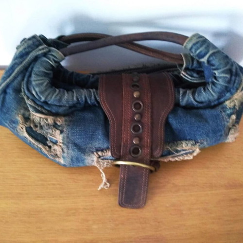Denim handbag like new