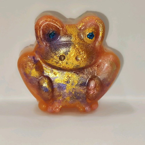 Handmade decorative aromatic frog-shaped soap made to order