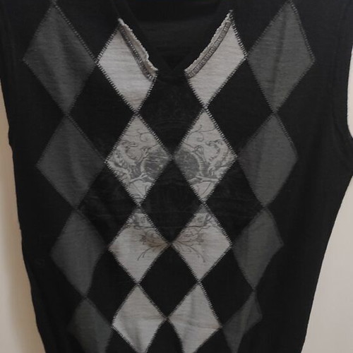 Men's Kazaka sweater used, size M, black and gray