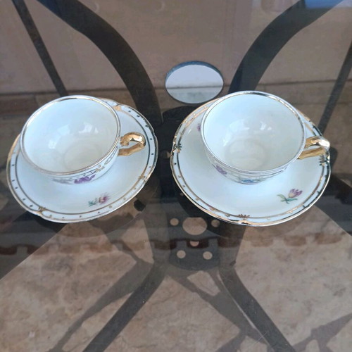 Antique coffee cups used, Bavarian porcelain