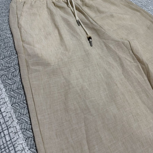 Men's Beige Summer Pants XL New, Airy Old Money Style
