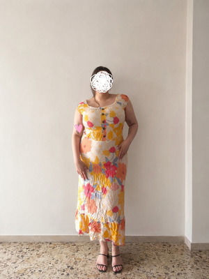 Floral maxi φόρεμα σαν καινούργιο, πολύχρωμο, μέγεθος XL