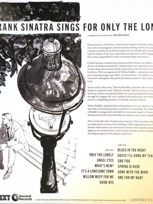 Frank Sinatra Sings for Only the Lonely LP καινούργιο, jazz
