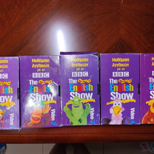 The Ozmo English Show BBC VHS set like new, 9 tapes incomplete