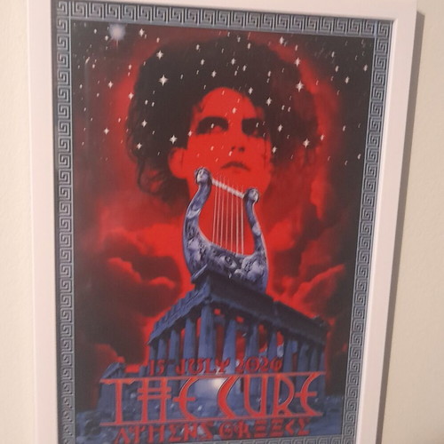 The Cure poster Athens 2026 with frame new