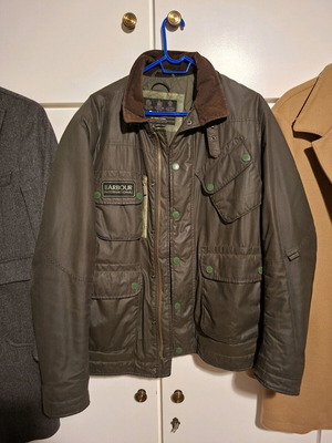 Barbour International men's waterproof waxed jacket like new, green