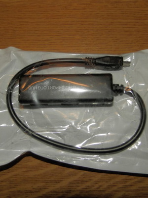 Hub MicroUSB USB 2.0 4 ports OTG σαν καινούργιο με adaptor MicroUSB σε Type-C δώρο