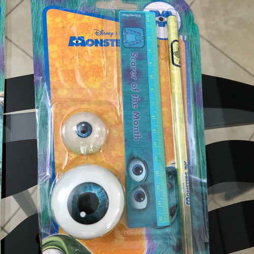 Monsters Inc Disney Huge school set new with pencils, erasers, sharpeners, rulers, notebooks