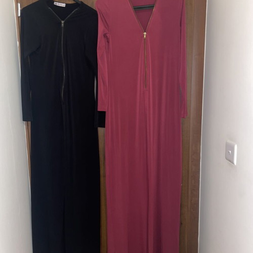 No Stress maxi dresses, pack of 2, front zipper, slit hem