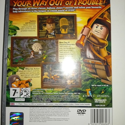 Lego Indiana Jones 1 The Original Adventures PS2 game used