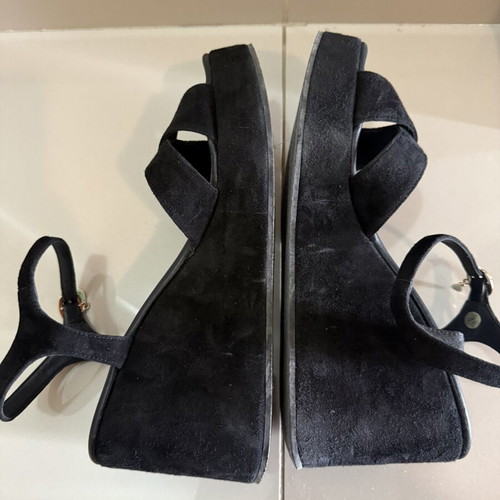 Komis & Komis black suede platform sandals size 41 like new
