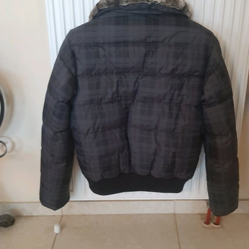 Camaro Puffer Jacket Size S Like New, Black and Grey