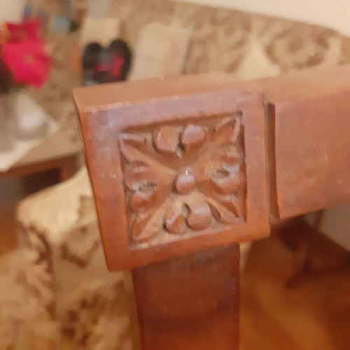 Authentic Greek Dining Set 1960 Walnut by Ioannis Levantis, like new, 10 pieces