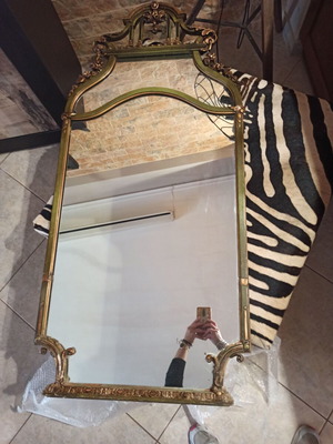 Mirror used with plaster frame, height 128, width 60