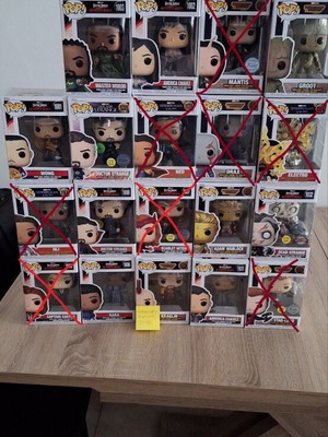 Funko Pop Marvel Multiverse like new, Guardians of the Galaxy, Spider-Man