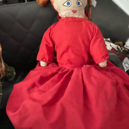Vintage doll Red Riding Hood used, reversible with grandma and bad wolf