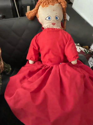 Vintage doll Red Riding Hood used, reversible with grandma and bad wolf