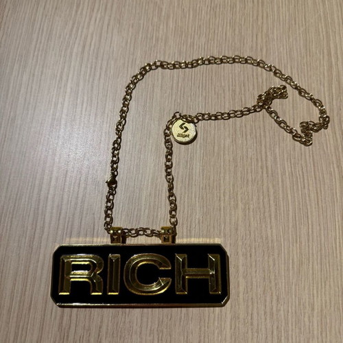 Smart Rich Logo Trappers necklace new, black and gold