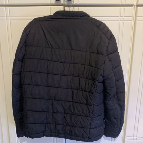Zara thin waterproof jacket with hood, like new, black, size M