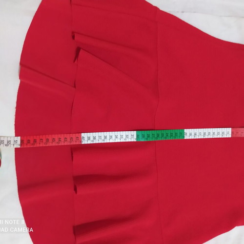 Mini skirt Pink Woman like new, red, with ruffles and elastic waist