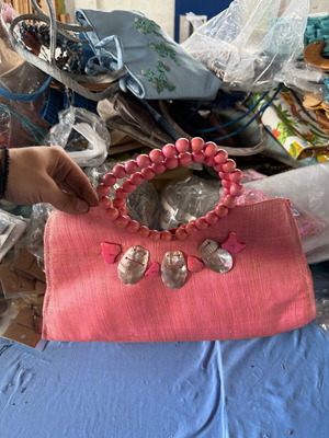 Handmade bag like new, pink