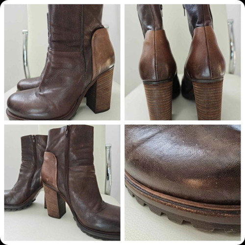 Vic leather boots, brown, size 39.5