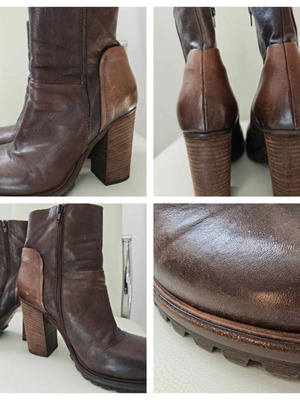 Vic leather boots, brown, size 39.5