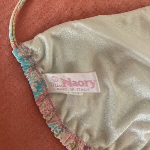 Miss Naory bikini top used, vintage pink multicolor, size M