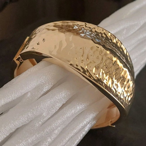 Wide bracelet new, gold color stainless steel