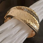 Wide bracelet new, gold color stainless steel
