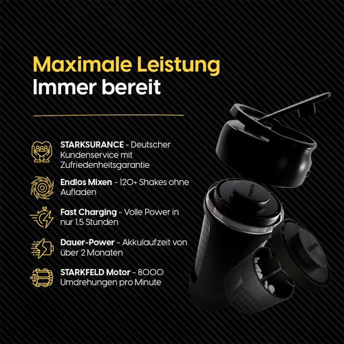 Starkshake V4 electric protein shaker new with USB-C