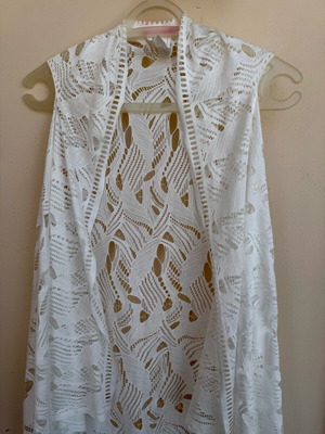 White lace beach kaftan Pink Woman like new, size M
