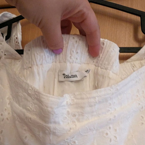 Toi&Moi broderie set white maxi skirt and top like new