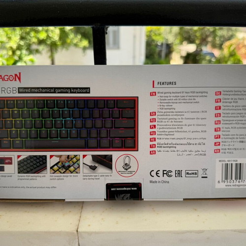Redragon K617 FIZZ Gaming Mechanical Keyboard 60% new