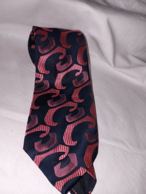 Vintage Relais Silk Tie blue and pink jacquard like new