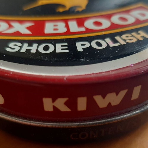 Vintage Camel & Kiwi shoe polishes used, 1960s/70s, set of 3 tins