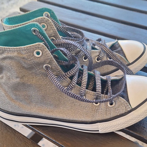 Converse All Star boots used, two-tone silver-blue, size 37